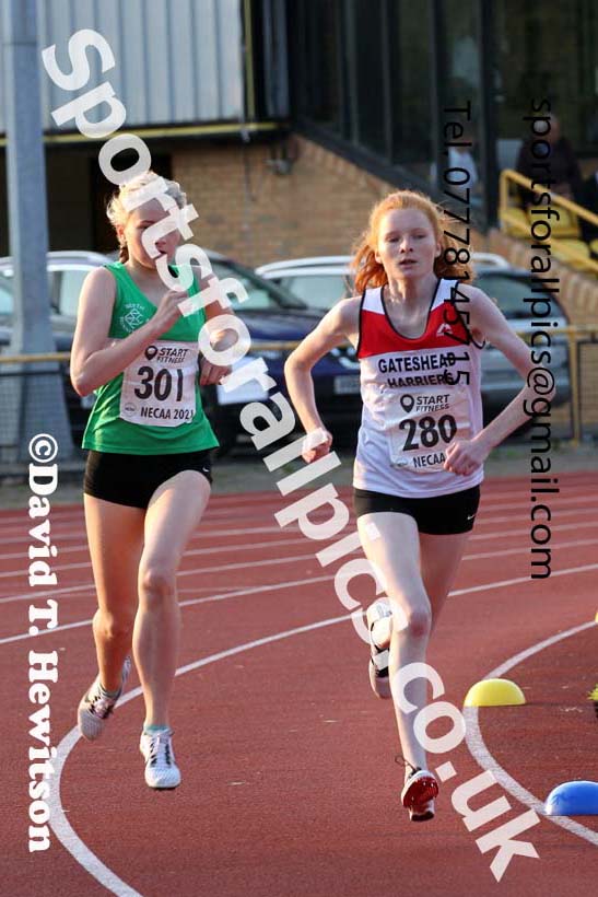 1500 metres, 2021 North East Grand Prix 5, Monkton, Wednesday, July 21st. Photo: David T. Hewitson/Sports for All Pics